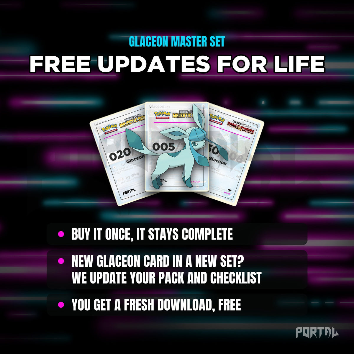 Glaceon placeholders: free updates for life