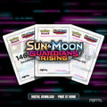 Pokemon Guardians Rising master set placeholders, digital download, Portal TCG