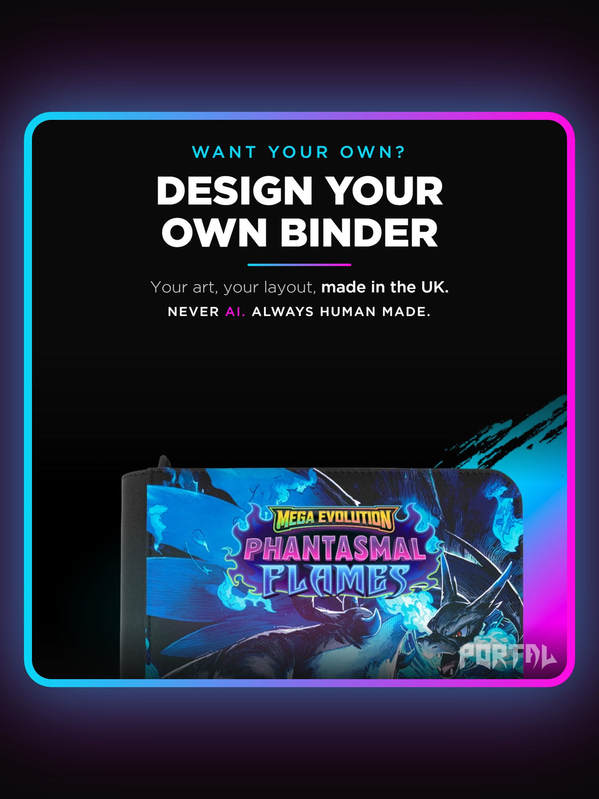 Design your own binder, made in the UK, Portal TCG