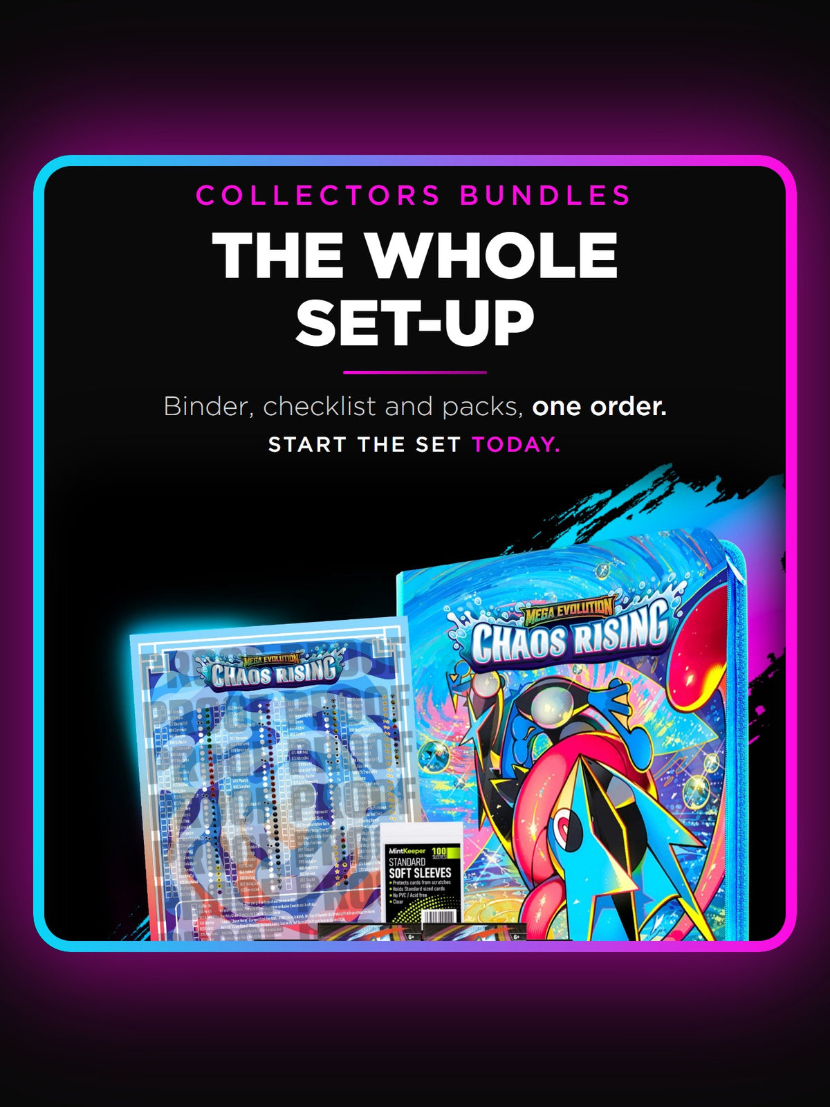 Collectors bundle with binder, checklist and booster packs, Portal TCG