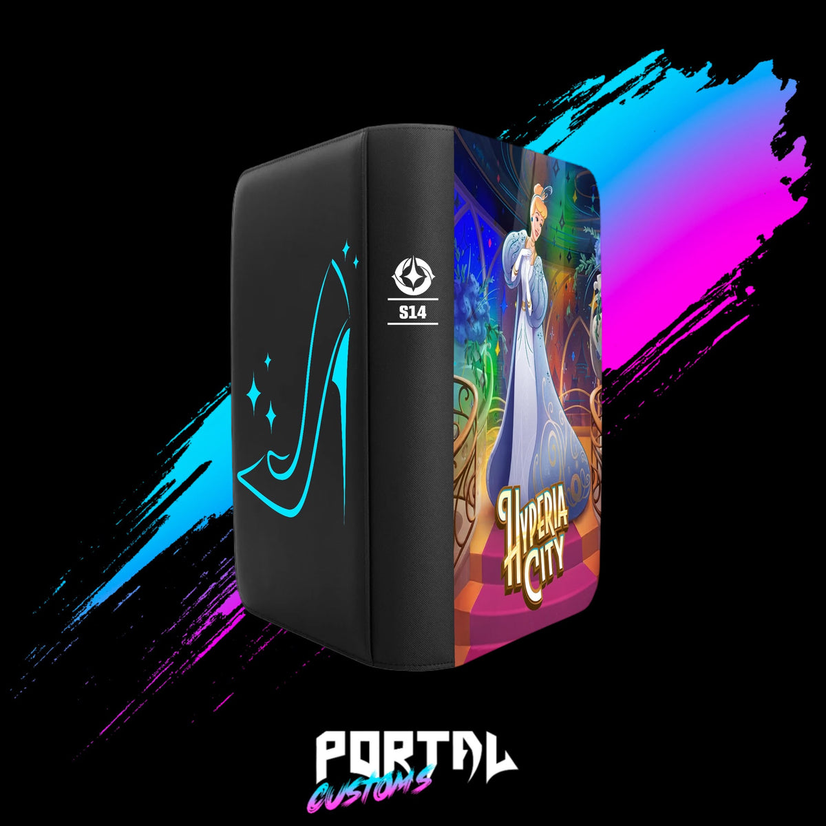 Cinderella, Hyperia City Premium Printed Binder, angled, Portal TCG
