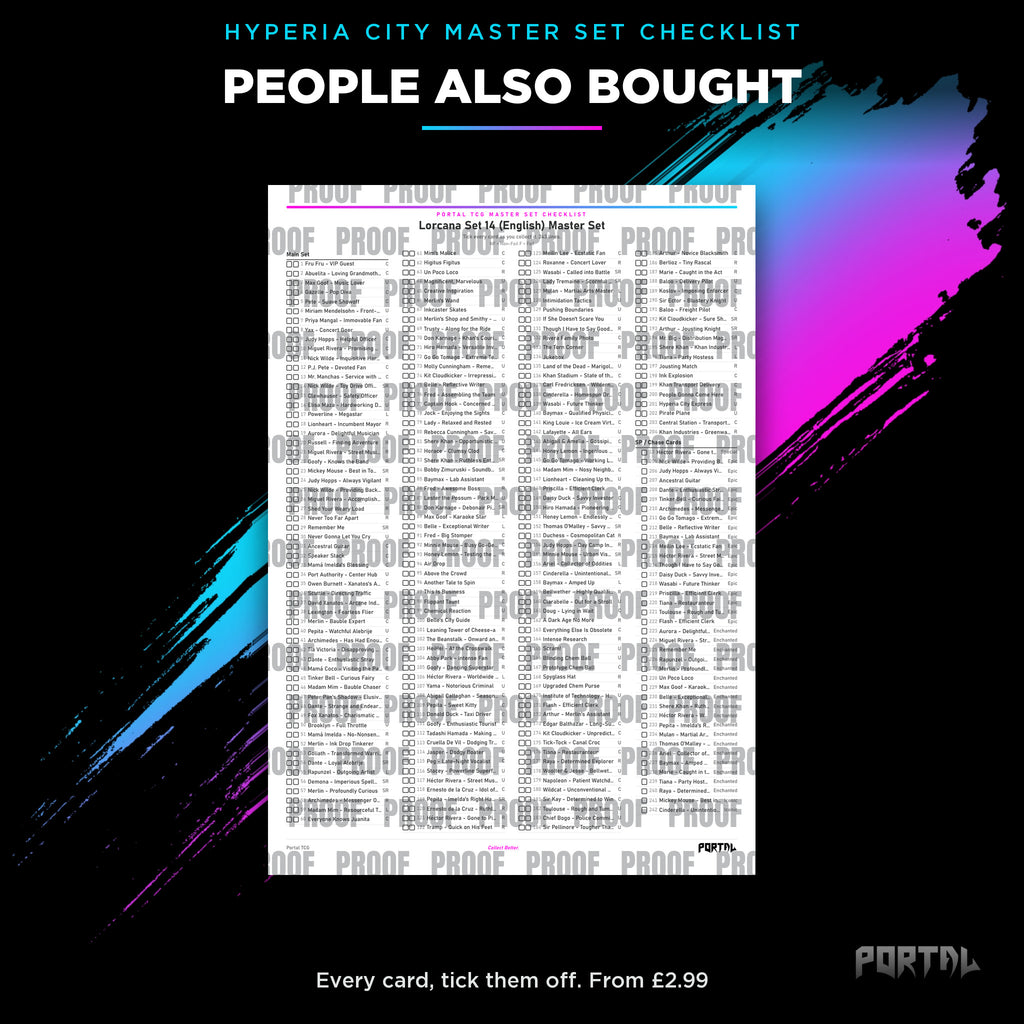 Miguel, Hyperia City Premium Printed Binder, people also bought checklist kit, Portal TCG