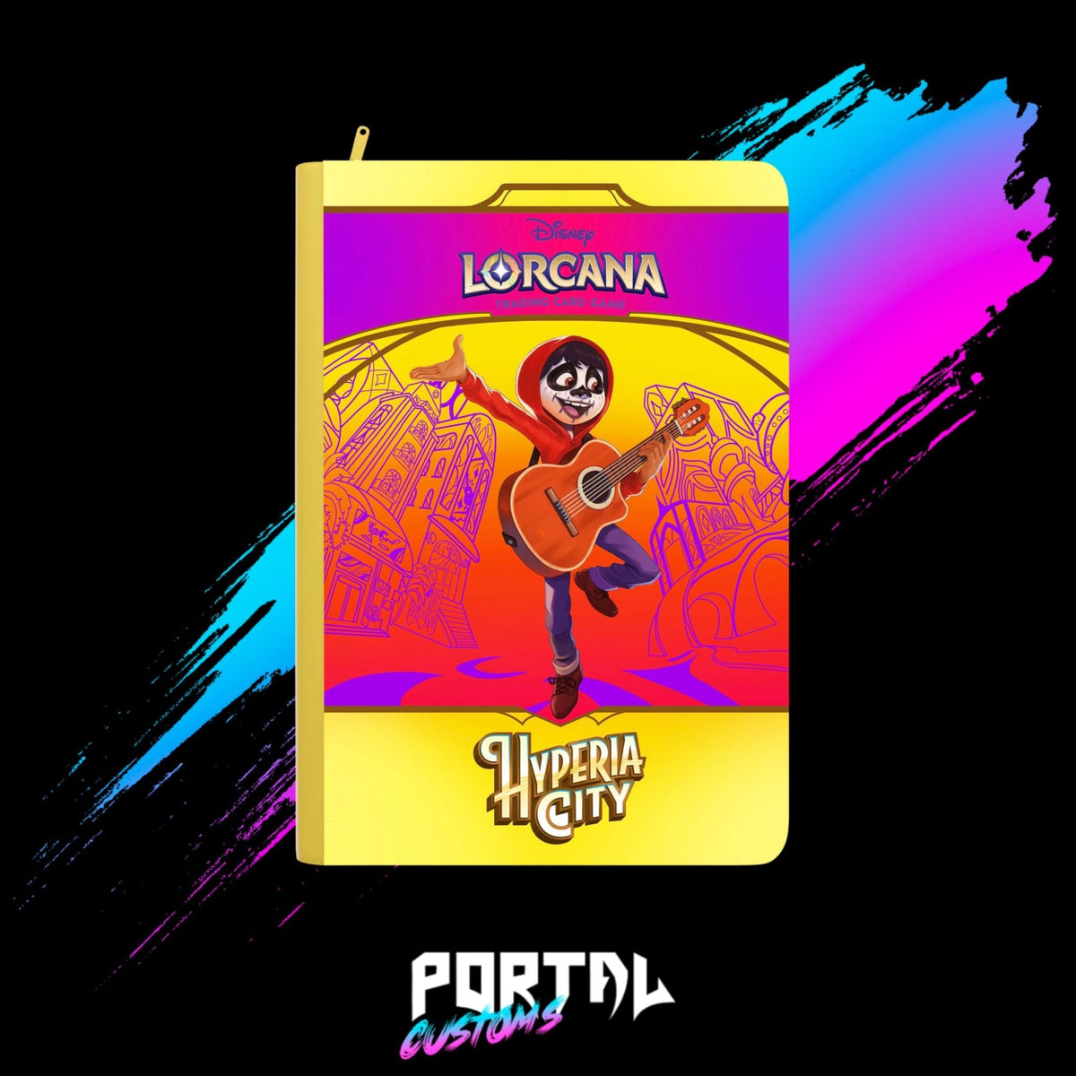 Disney Lorcana Hyperia City Master Set Bundle: printed binder front cover, Portal TCG