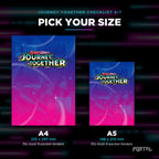 Pokemon Journey Together master set checklist kit, A4 and A5 sizes, Portal TCG