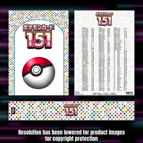 Pokemon 151 Japanese master set checklist kit, full kit with cover, spine and checklist, Portal TCG