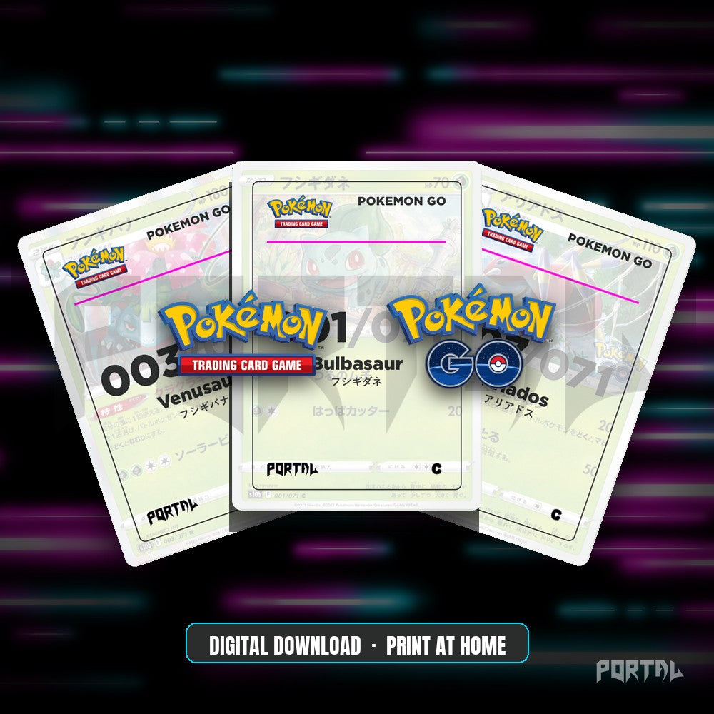 Pokemon GO Japanese master set placeholders, digital download, hero