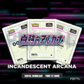 Incandescent Arcana master set placeholder cards