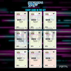 Sword placeholder cards laid out in a nine pocket binder page