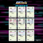 Rebellion Crash placeholder cards laid out in a nine pocket binder page