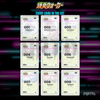 Explosive Walker placeholder cards laid out in a nine pocket binder page