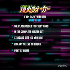 Explosive Walker master set placeholder cards, what is included