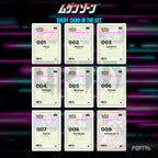 Infinity Zone placeholder cards laid out in a nine pocket binder page