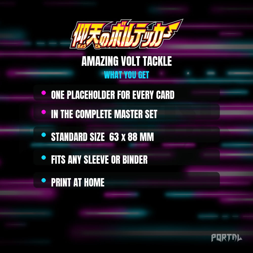 Amazing Volt Tackle master set placeholder cards, what is included