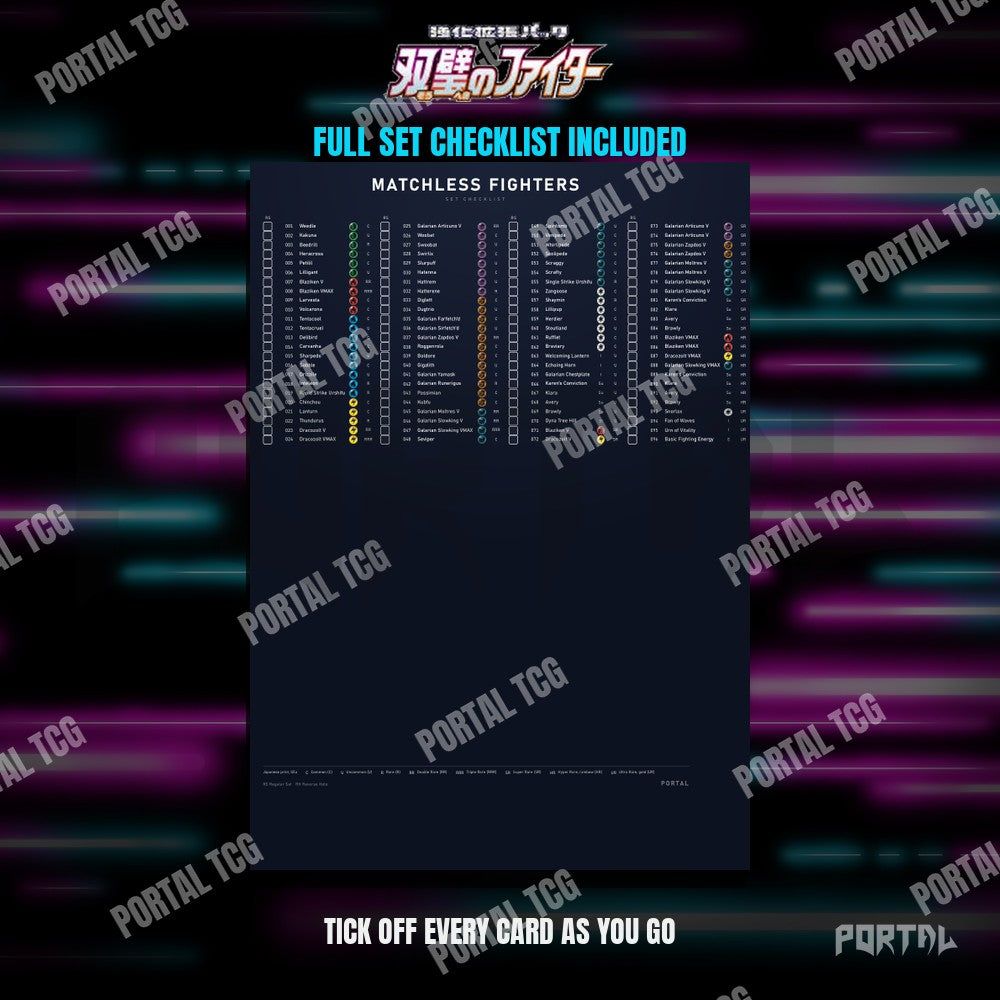Matchless Fighters Japanese master set placeholders, digital download, checklist included