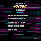 Eevee Heroes master set placeholder cards, what is included