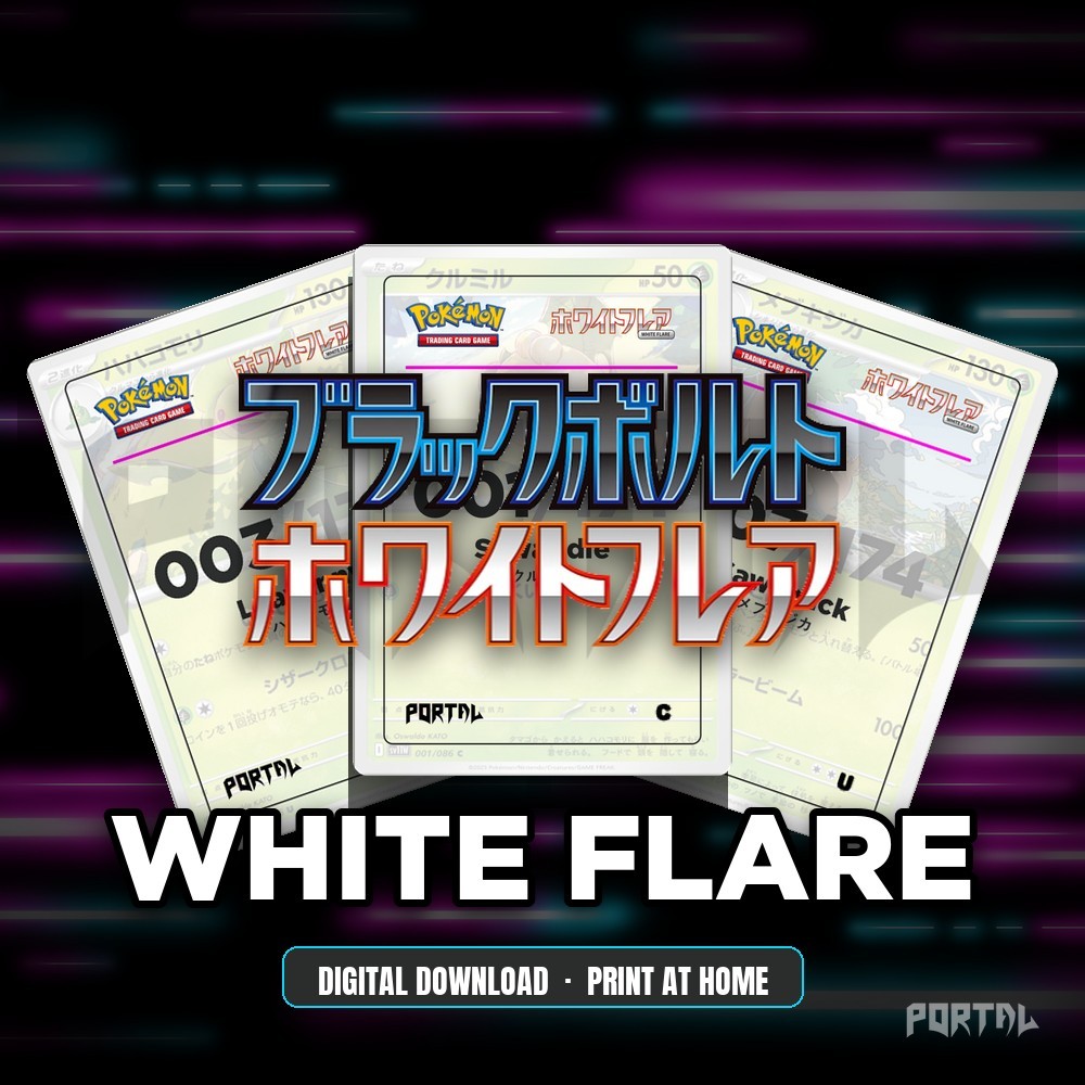 White Flare (Japanese) master set placeholders, digital download, Portal TCG