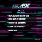 Violet ex master set placeholder cards, what is included