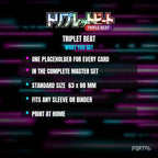 Triplet Beat master set placeholder cards, what is included