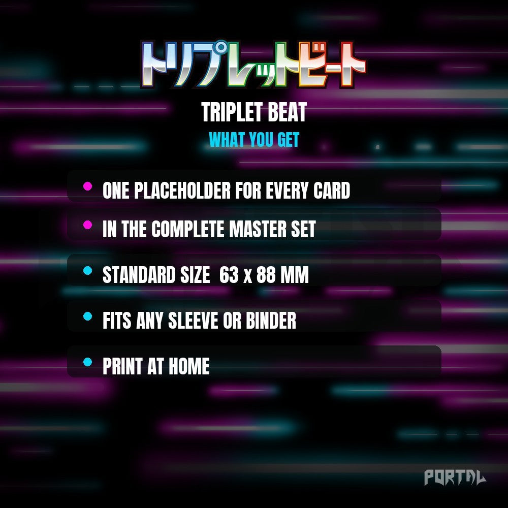 Triplet Beat master set placeholders, what you get, Portal TCG
