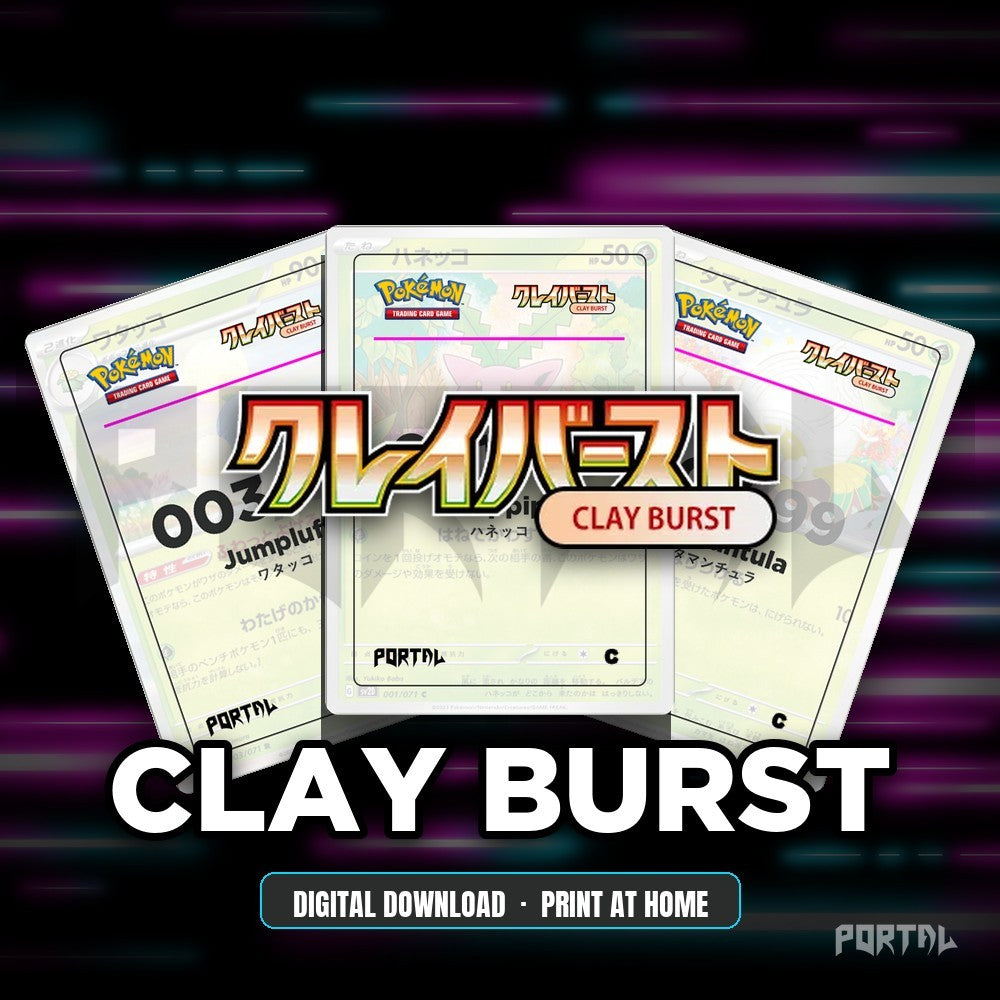 Clay Burst master set placeholders, digital download, Portal TCG
