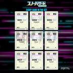 Snow Hazard placeholder cards laid out in a nine pocket binder page