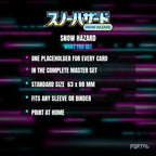 Snow Hazard master set placeholder cards, what is included