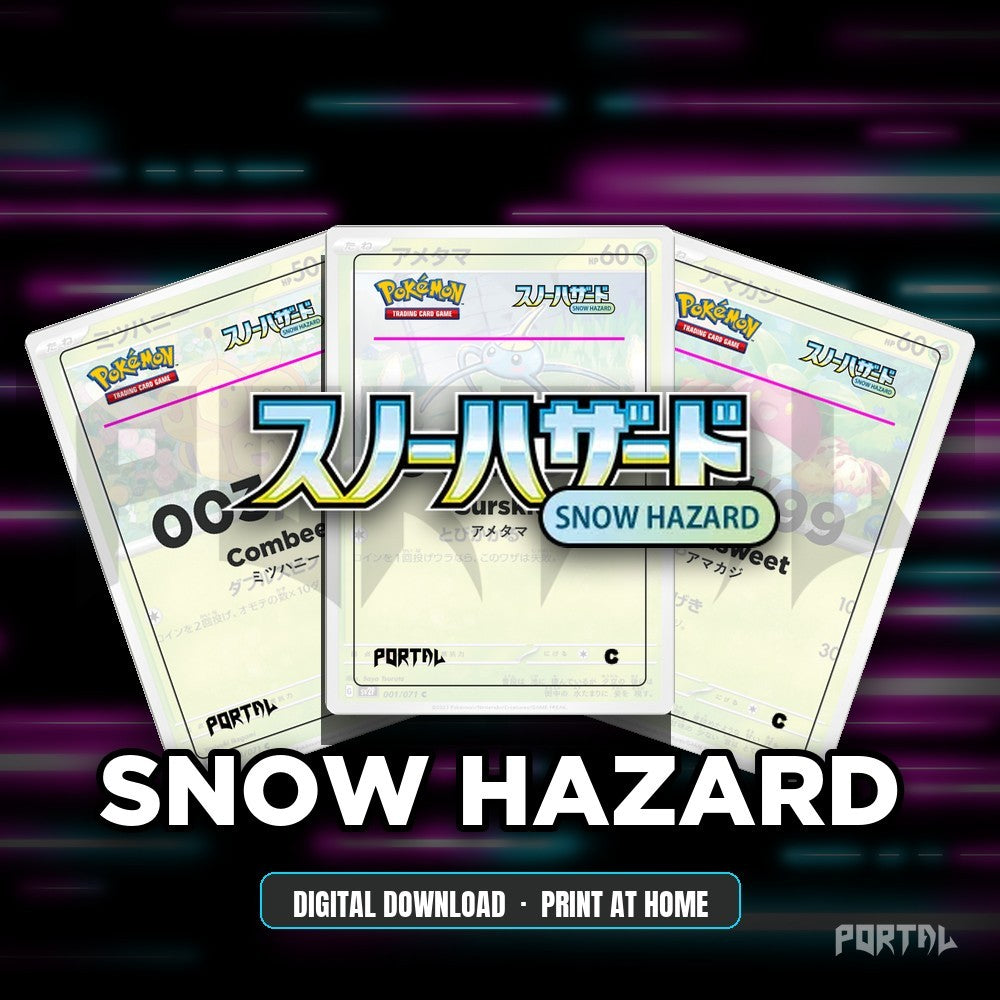 Snow Hazard master set placeholders, digital download, Portal TCG