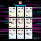Pokemon Card 151 placeholder cards laid out in a nine pocket binder page
