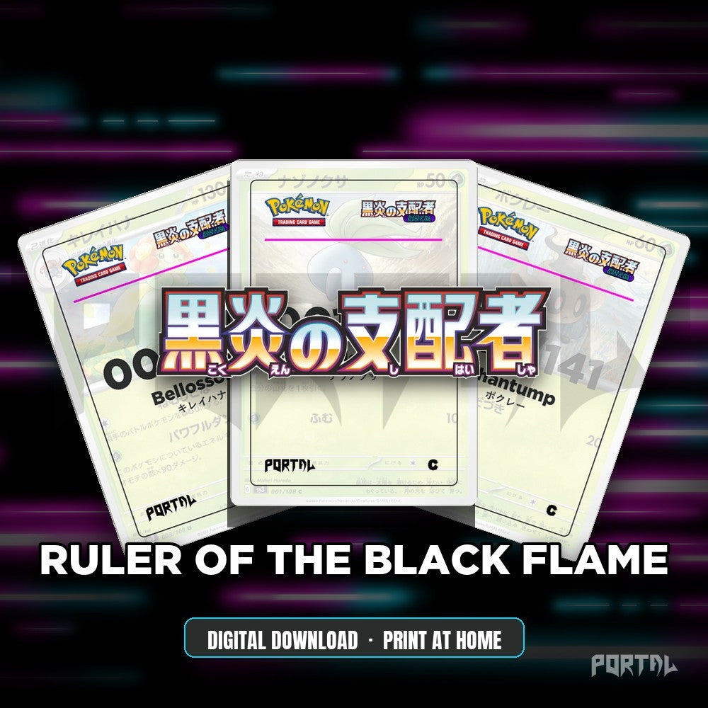 Ruler of the Black Flame master set placeholders, digital download, Portal TCG