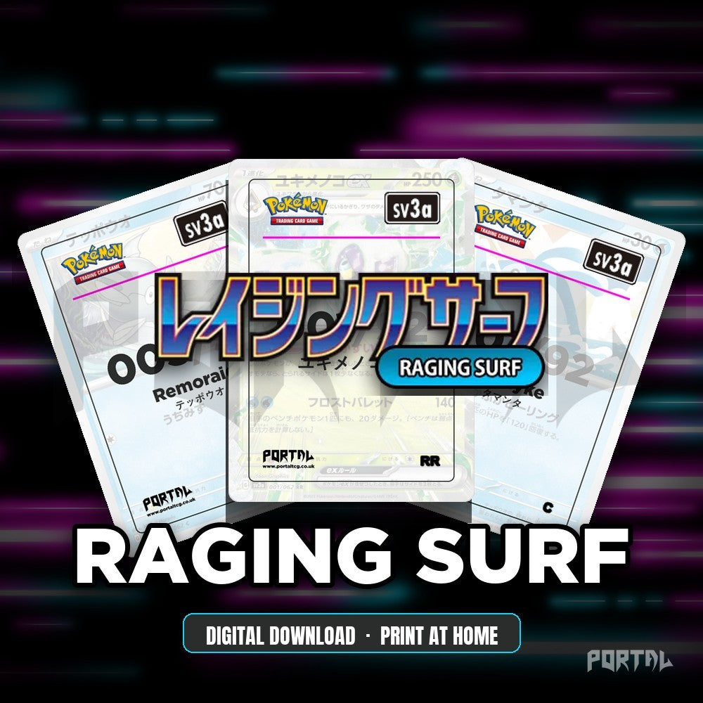 Raging Surf master set placeholders, digital download, Portal TCG