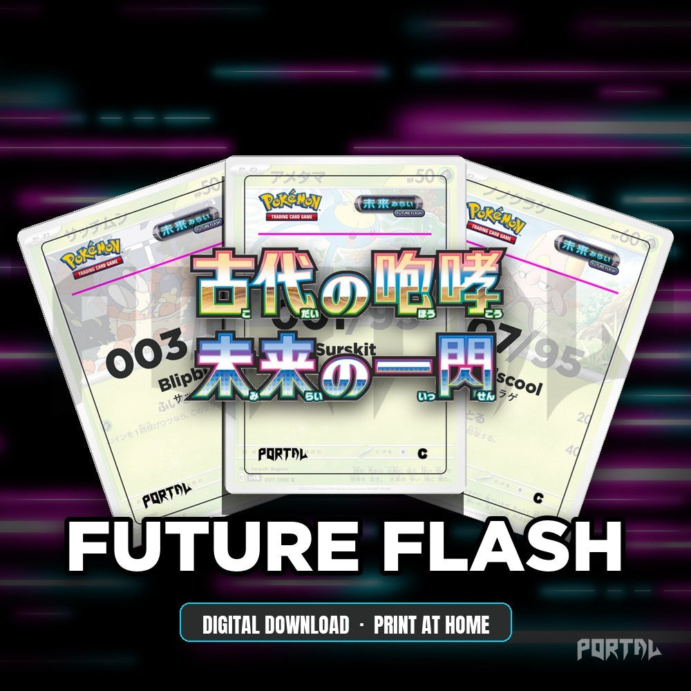 Future Flash master set placeholders, digital download, Portal TCG