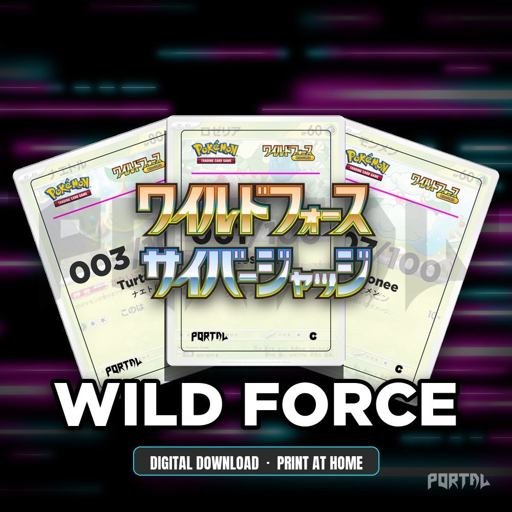 Wild Force master set placeholders, digital download, Portal TCG