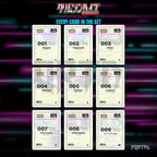 Crimson Haze placeholder cards laid out in a nine pocket binder page