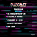 Crimson Haze master set placeholder cards, what is included
