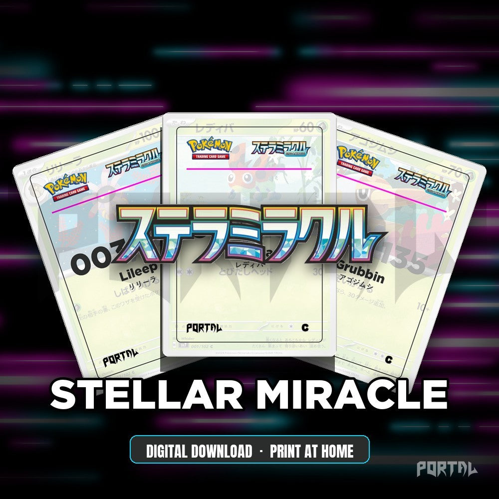 Stellar Miracle master set placeholders, digital download, Portal TCG