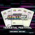 Terastal Festival master set placeholders, digital download, Portal TCG