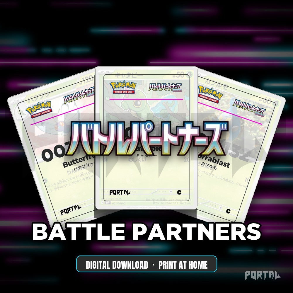 Battle Partners master set placeholders, digital download, Portal TCG