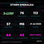 Pokemon Storm Emeralda Japanese master set checklist vinyl sticker kit, set information, Portal TCG