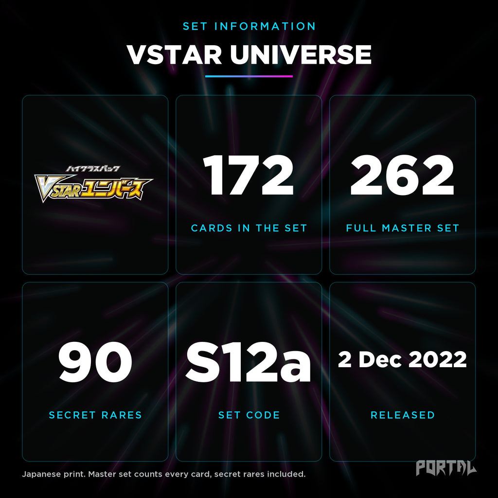Japanese Pokemon VSTAR Universe set information, Portal TCG