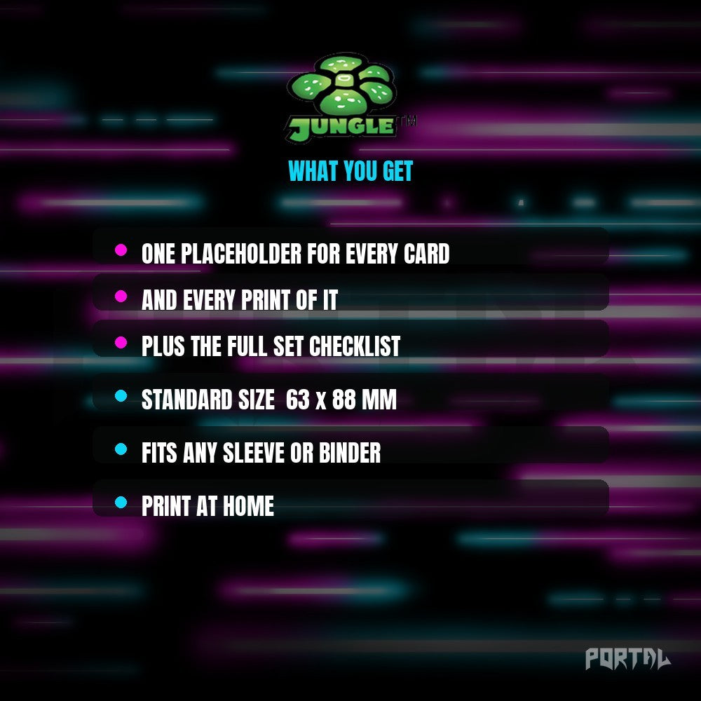 Pokemon Jungle master set placeholders, what you get, Portal TCG