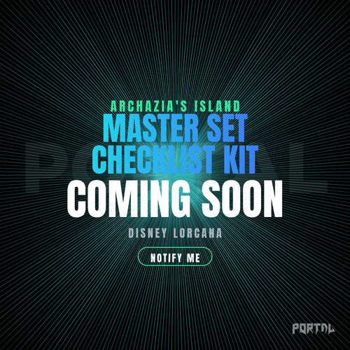 Disney Lorcana Archazia's Island master set checklist kit, coming soon, Portal TCG