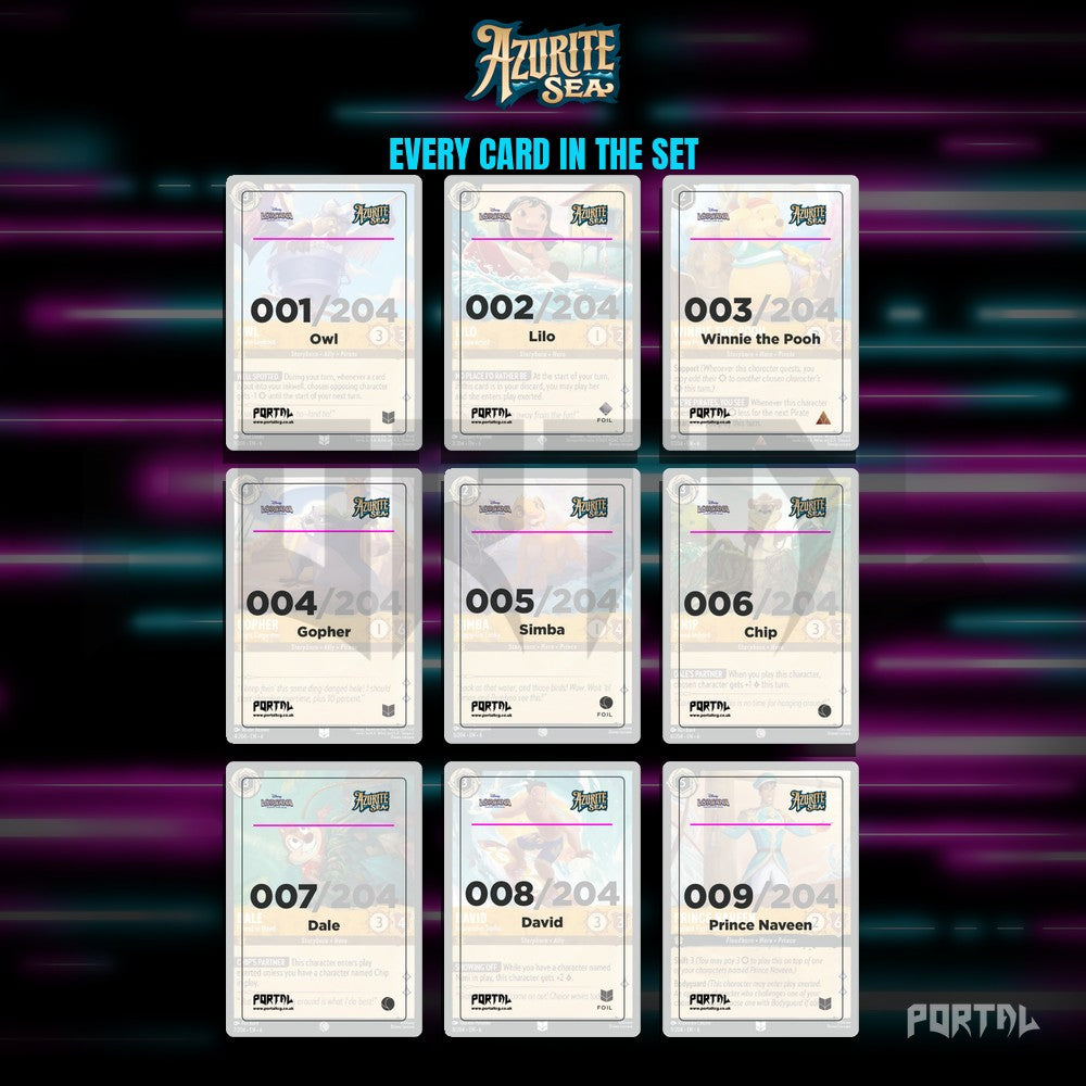 Azurite Sea Placeholder Cards in a Binder - Disney Lorcana