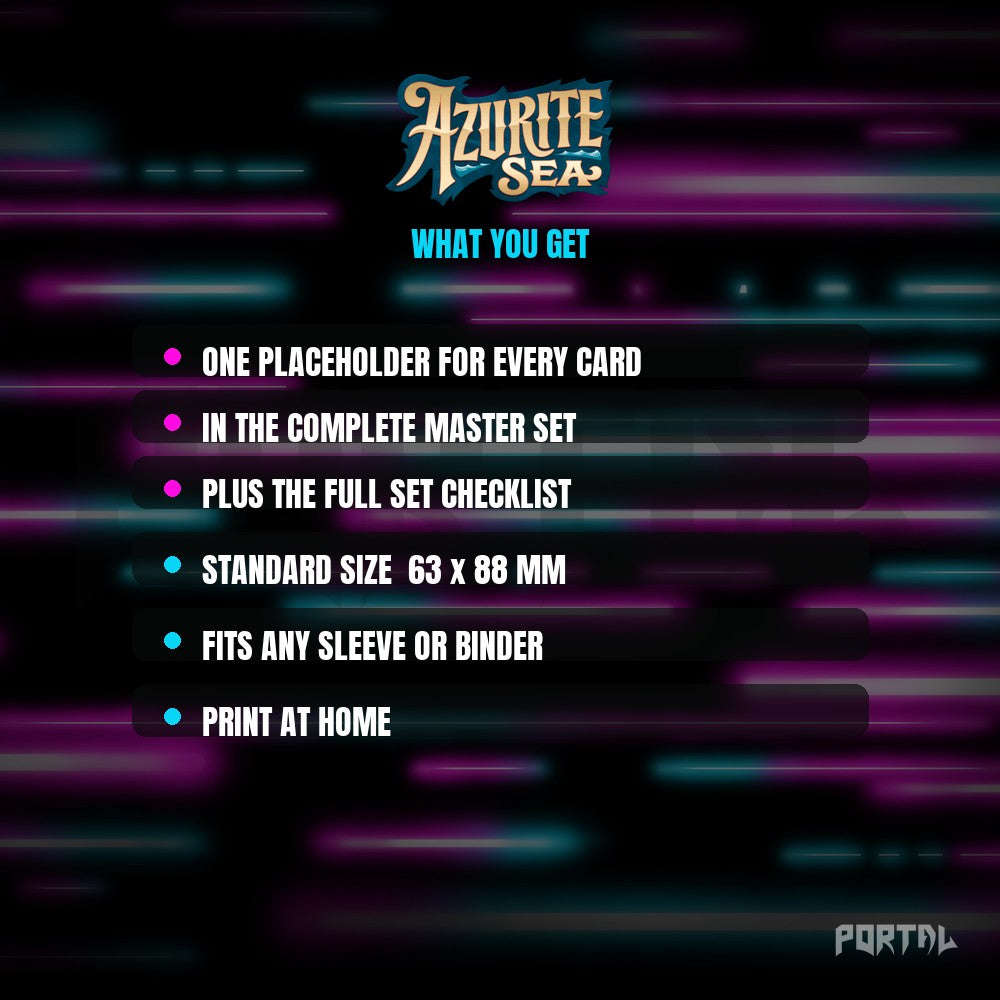 Azurite Sea Placeholder Cards Contents - Disney Lorcana