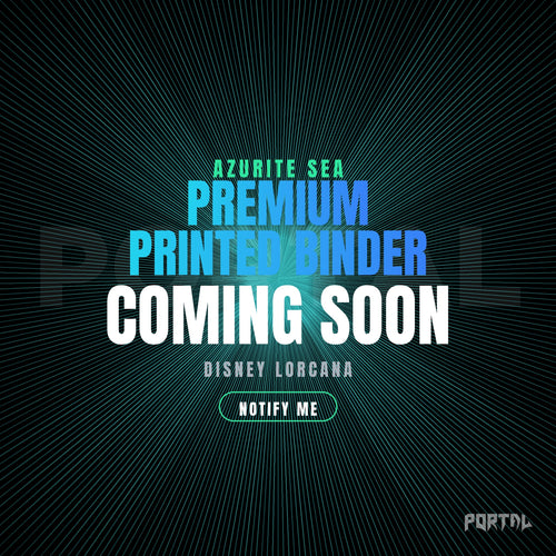 Disney Lorcana Azurite Sea premium printed binder, coming soon, Portal TCG