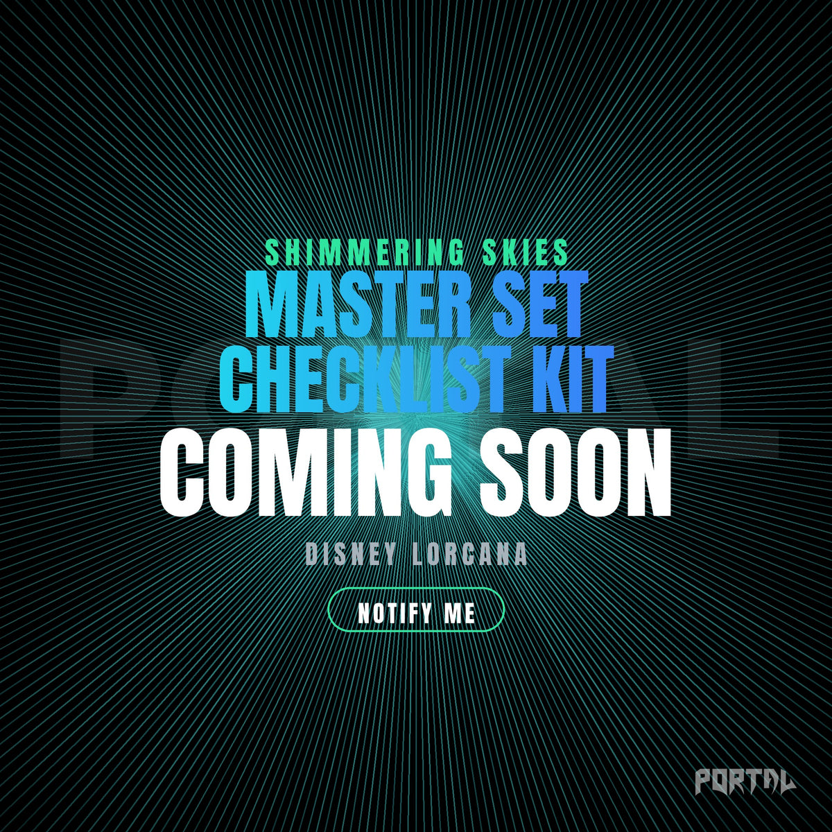 Disney Lorcana Shimmering Skies master set checklist kit, coming soon, Portal TCG