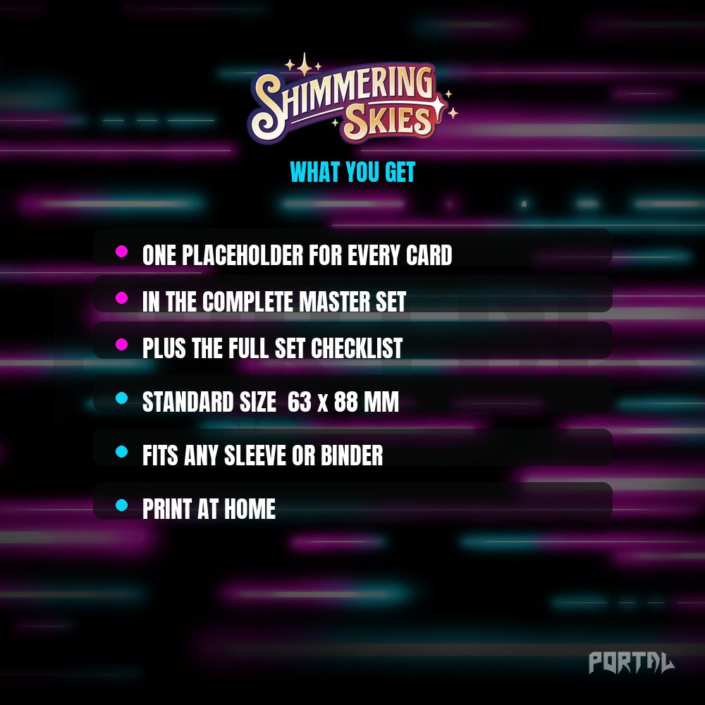 Shimmering Skies Placeholder Cards Contents - Disney Lorcana