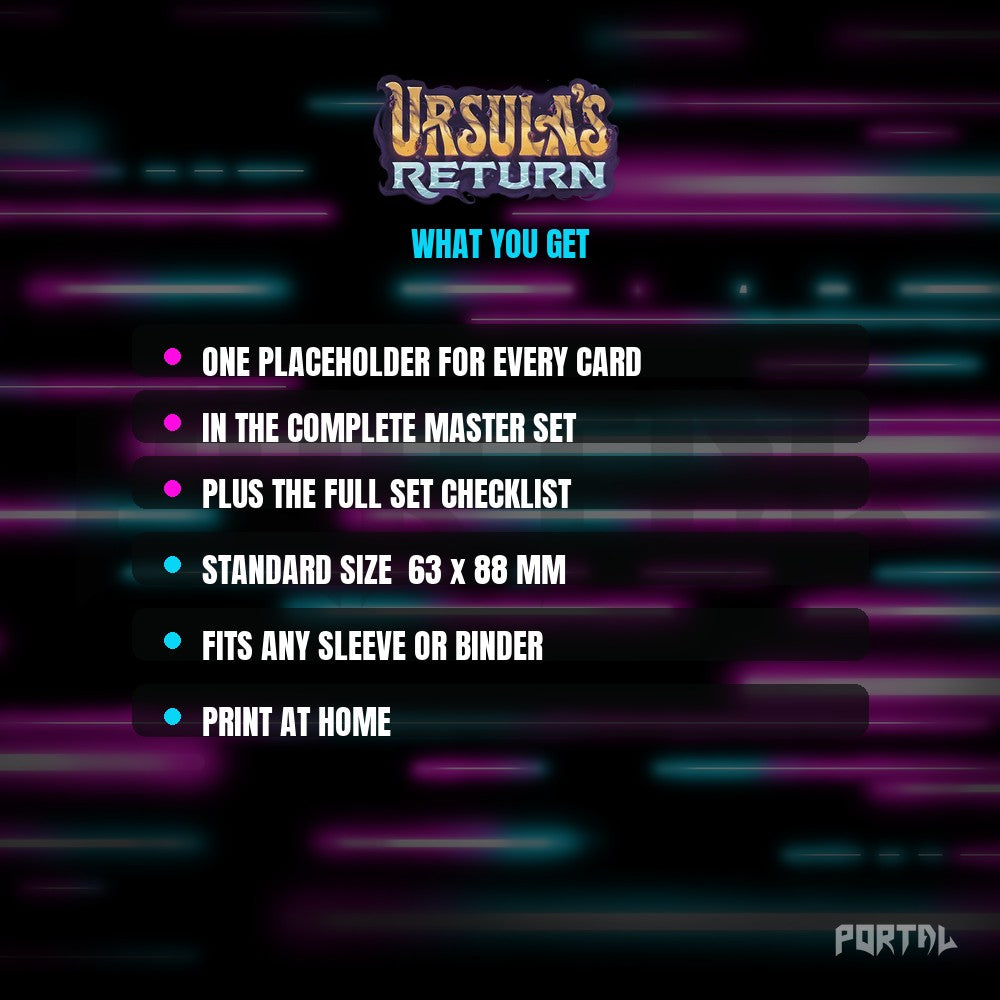 Ursula's Return Placeholder Cards Contents - Disney Lorcana