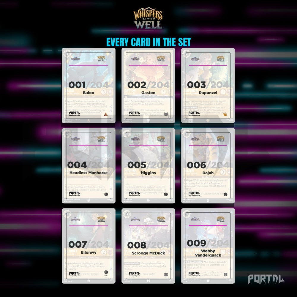 Whispers in the Well Placeholder Cards in a Binder - Disney Lorcana