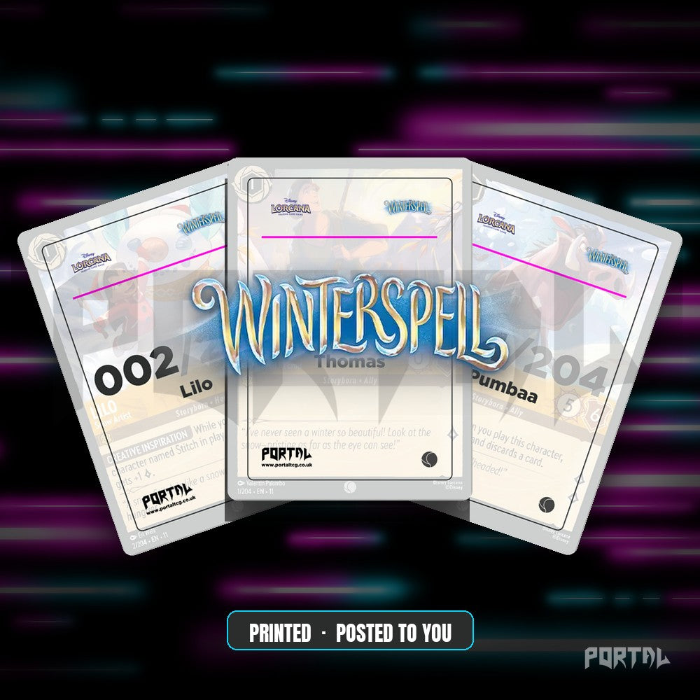 Winterspell Placeholder Cards Printed - Disney Lorcana