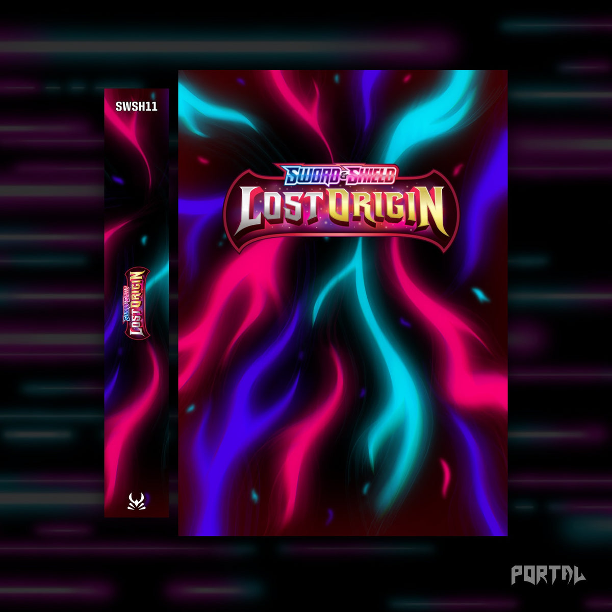 Pokemon Lost Origin master set checklist kit, cover and spine, Portal TCG